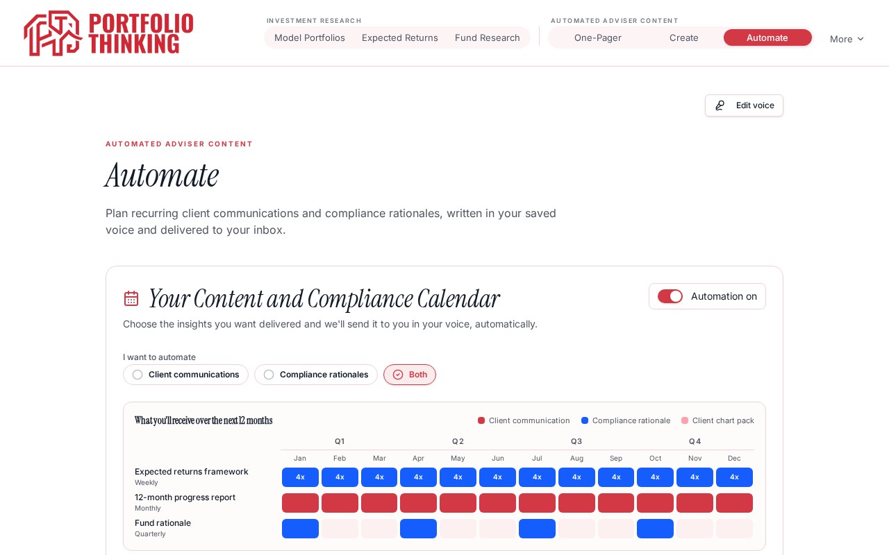 Automate content calendar