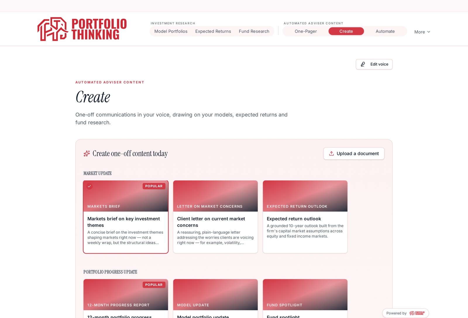 Create content generator