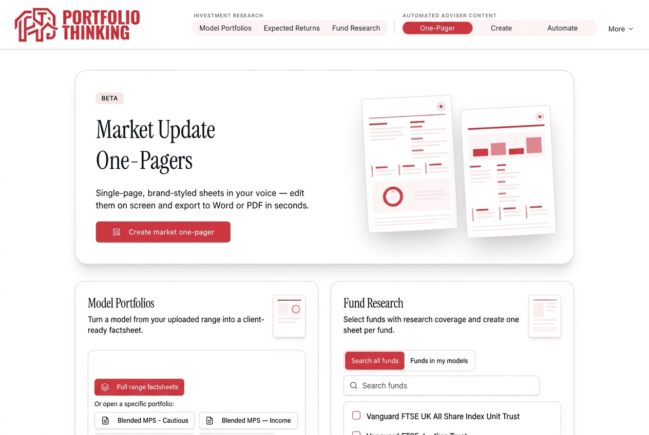 One-Pager builder